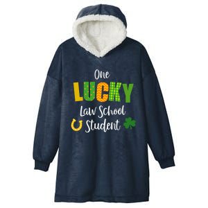 Law School Student St Patrick's Day Irish Shamrock Lawyer Meaningful Gift Hooded Wearable Blanket