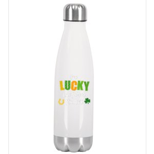 Law School Student St Patrick's Day Irish Shamrock Lawyer Meaningful Gift Stainless Steel Insulated Water Bottle