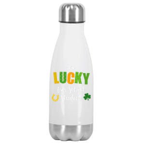 Law School Student St Patrick's Day Irish Shamrock Lawyer Meaningful Gift Stainless Steel Insulated Water Bottle