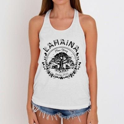 Lahaina Strong Support Lahaina Women's Knotted Racerback Tank