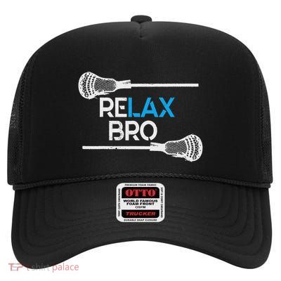 Lacrosse Sport Stick Funny Lax Player Love Perfect Gift Idea High Crown Mesh Back Trucker Hat