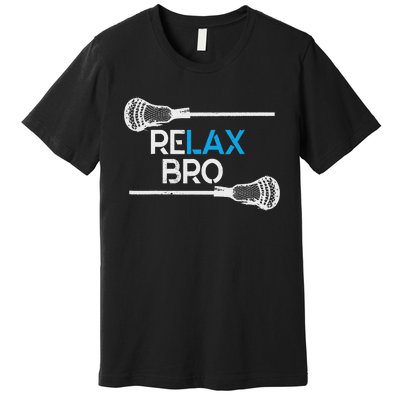 Lacrosse Sport Stick Funny Lax Player Love Perfect Gift Idea Premium T-Shirt