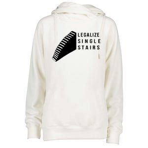 Legalize Single Stairs Womens Funnel Neck Pullover Hood