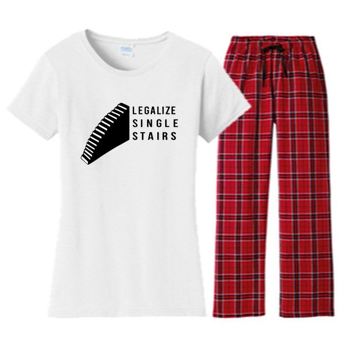 Legalize Single Stairs Women's Flannel Pajama Set