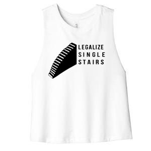 Legalize Single Stairs Women's Racerback Cropped Tank