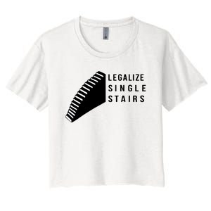 Legalize Single Stairs Women's Crop Top Tee