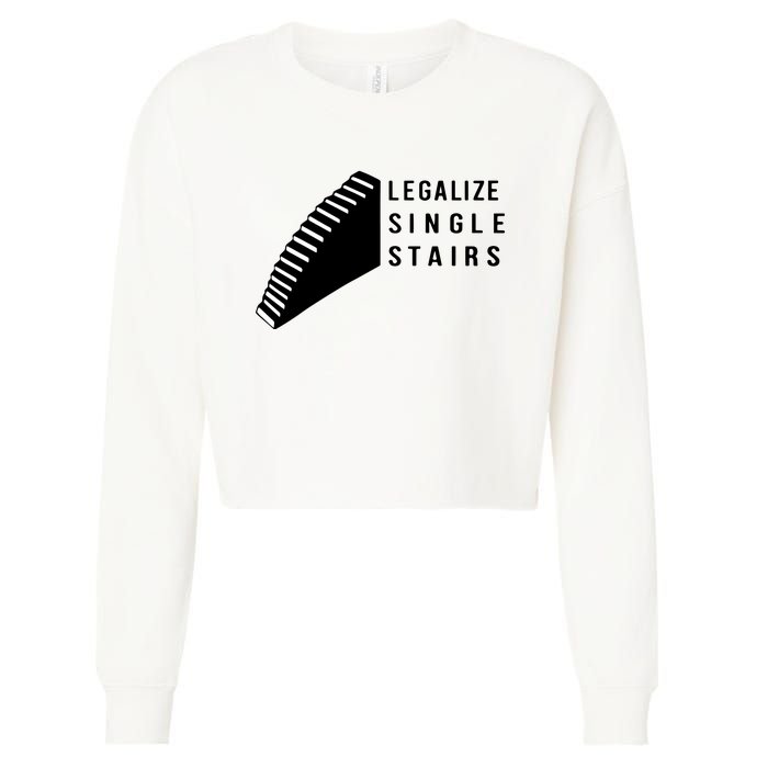 Legalize Single Stairs Cropped Pullover Crew