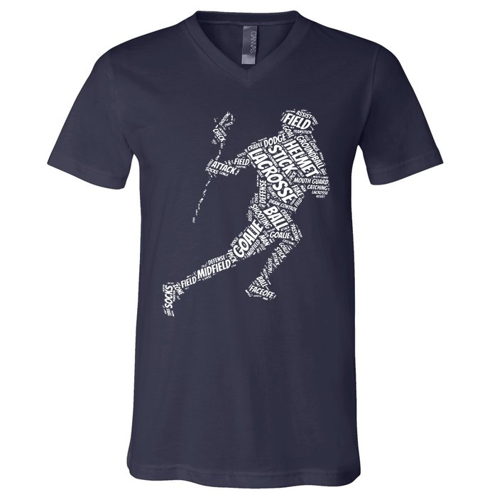 Lacrosse Sticks Sports & Fitness Cool V-Neck T-Shirt