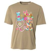 Love Stethoscope Scrub Life Nurse Bunny Easter Day Cooling Performance Crew T-Shirt