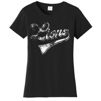 Lions School Sports Fan Team Spirit Mascot Vintage Women's T-Shirt