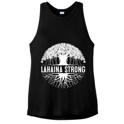 Lahaina Strong  Support Lahaina Ladies PosiCharge Tri-Blend Wicking Tank