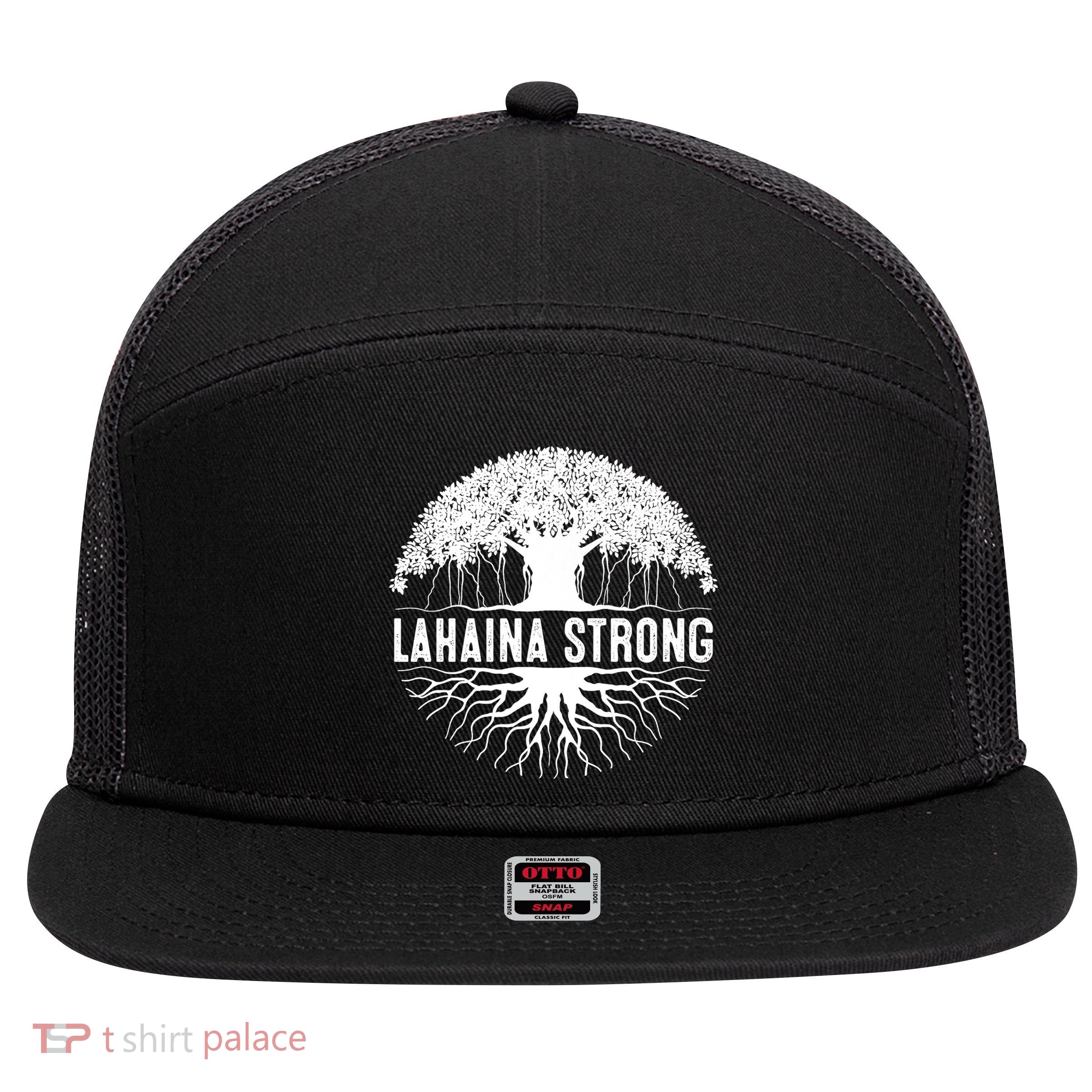 Lahaina Strong  Support Lahaina 7 Panel Mesh Trucker Snapback Hat