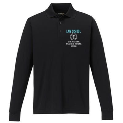 Law School Student Aspiring Future Attorney Lawyer Performance Long Sleeve Polo