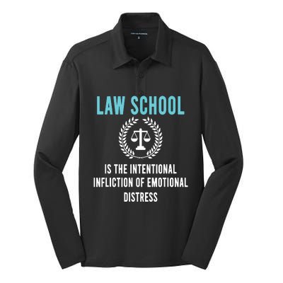 Law School Student Aspiring Future Attorney Lawyer Silk Touch Performance Long Sleeve Polo