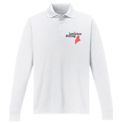 Lewiston Strong shirtLewiston Strong  Performance Long Sleeve Polo