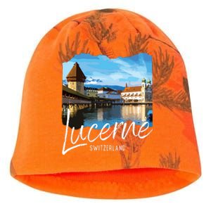 Lucerne Switzerland Souvenir Lucerne Kati - Camo Knit Beanie