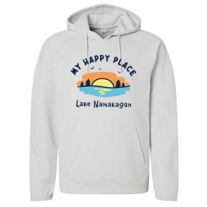 Lake Sun Summer Ocean Beach Performance Fleece Hoodie