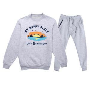 Lake Sun Summer Ocean Beach Premium Crewneck Sweatsuit Set