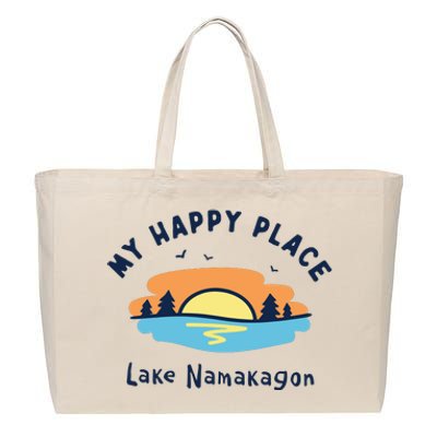 Lake Sun Summer Ocean Beach Cotton Canvas Jumbo Tote