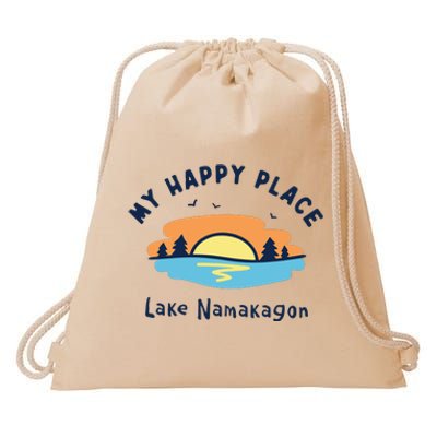 Lake Sun Summer Ocean Beach Drawstring Bag