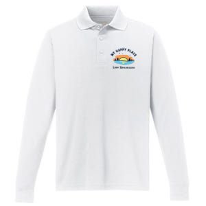 Lake Sun Summer Ocean Beach Performance Long Sleeve Polo