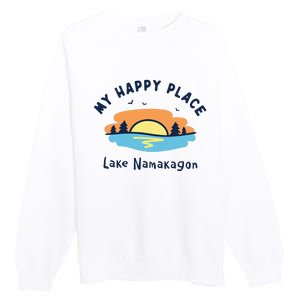 Lake Sun Summer Ocean Beach Premium Crewneck Sweatshirt