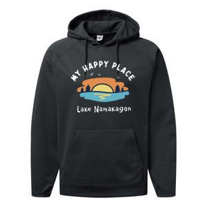 Lake Sun Summer Ocean Beach Performance Fleece Hoodie