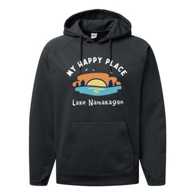 Lake Sun Summer Ocean Beach Performance Fleece Hoodie