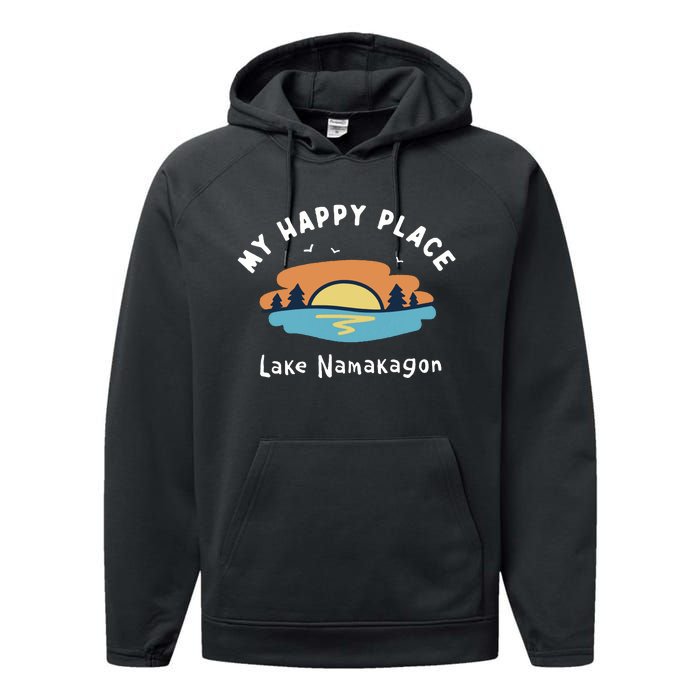 Lake Sun Summer Ocean Beach Performance Fleece Hoodie