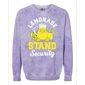 Lemonade Stand Security Lemon Juice Citrus Summer Drink Colorblast Crewneck Sweatshirt