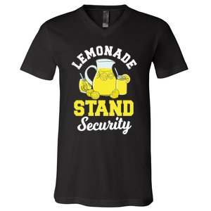 Lemonade Stand Security Lemon Juice Citrus Summer Drink V-Neck T-Shirt