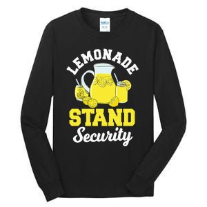 Lemonade Stand Security Lemon Juice Citrus Summer Drink Tall Long Sleeve T-Shirt