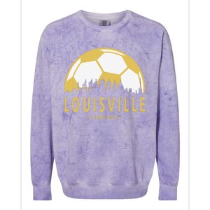 Louisville Soccer Since 2015 Gift Colorblast Crewneck Sweatshirt