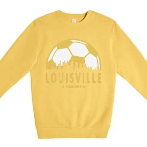 Louisville Soccer Since 2015 Gift Premium Crewneck Sweatshirt