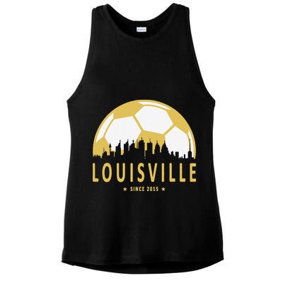Louisville Soccer Since 2015 Gift Ladies PosiCharge Tri-Blend Wicking Tank