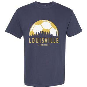 Louisville Soccer Since 2015 Gift Garment-Dyed Heavyweight T-Shirt