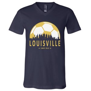 Louisville Soccer Since 2015 Gift V-Neck T-Shirt