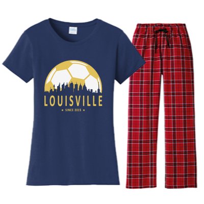 Louisville Soccer Since 2015 Gift Women's Flannel Pajama Set