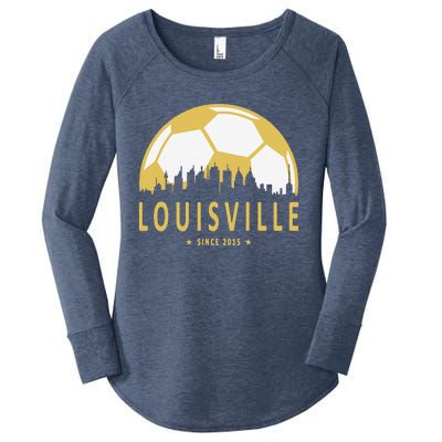 Louisville Soccer Since 2015 Gift Women's Perfect Tri Tunic Long Sleeve Shirt