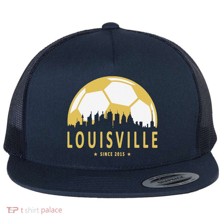 Louisville Soccer Since 2015 Gift Flat Bill Trucker Hat
