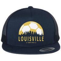 Louisville Soccer Since 2015 Gift Flat Bill Trucker Hat