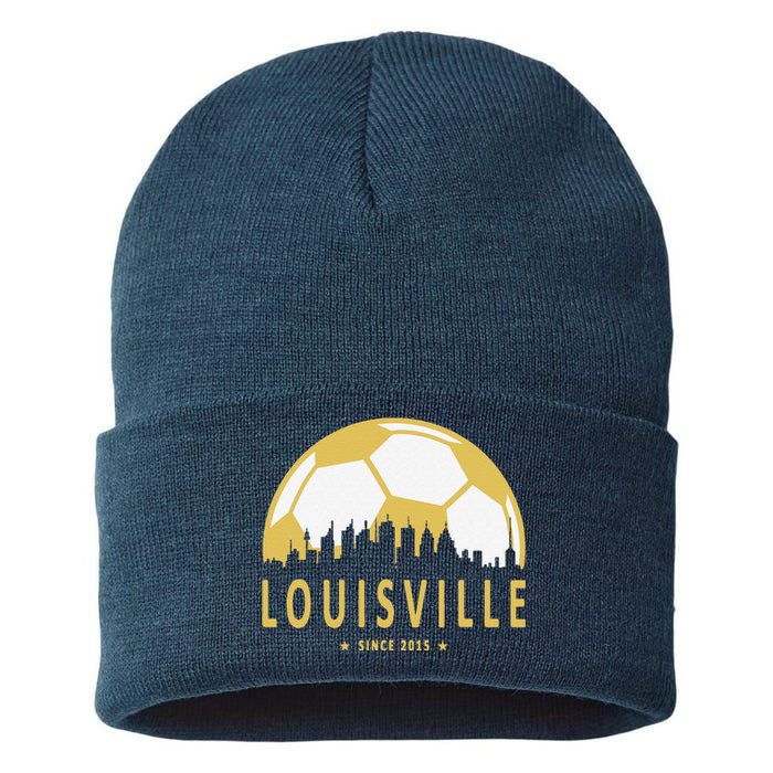 Louisville Soccer Since 2015 Gift Sustainable Knit Beanie