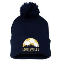 Louisville Soccer Since 2015 Gift Pom Pom 12in Knit Beanie