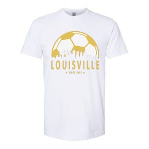 Louisville Soccer Since 2015 Gift Softstyle CVC T-Shirt