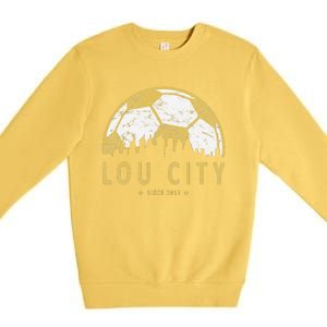 Louisville Soccer Since 2015 Gift Premium Crewneck Sweatshirt