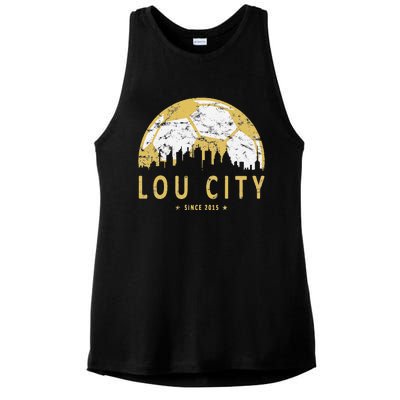 Louisville Soccer Since 2015 Gift Ladies PosiCharge Tri-Blend Wicking Tank