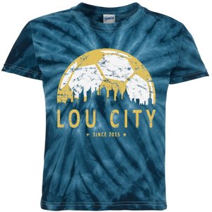 Louisville Soccer Since 2015 Gift Kids Tie-Dye T-Shirt