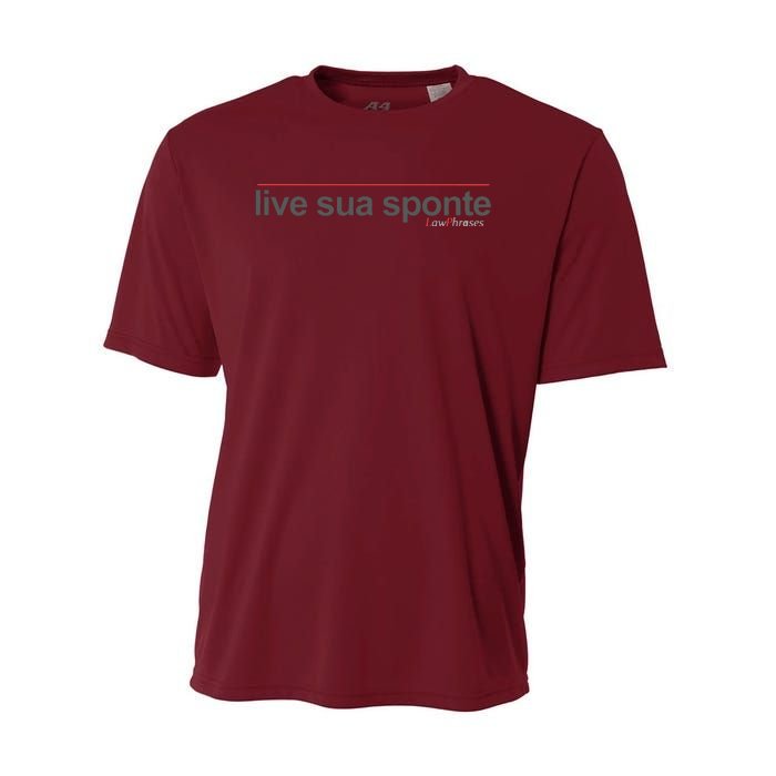 LIVE SUA SPONTE By LawPhrases Performance Sprint T-Shirt