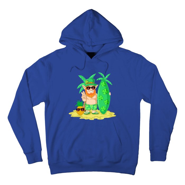 Leprechaun Surfing St Patricks Day Shamrock Leaf Clover Gift Hoodie