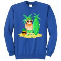 Leprechaun Surfing St Patricks Day Shamrock Leaf Clover Gift Sweatshirt